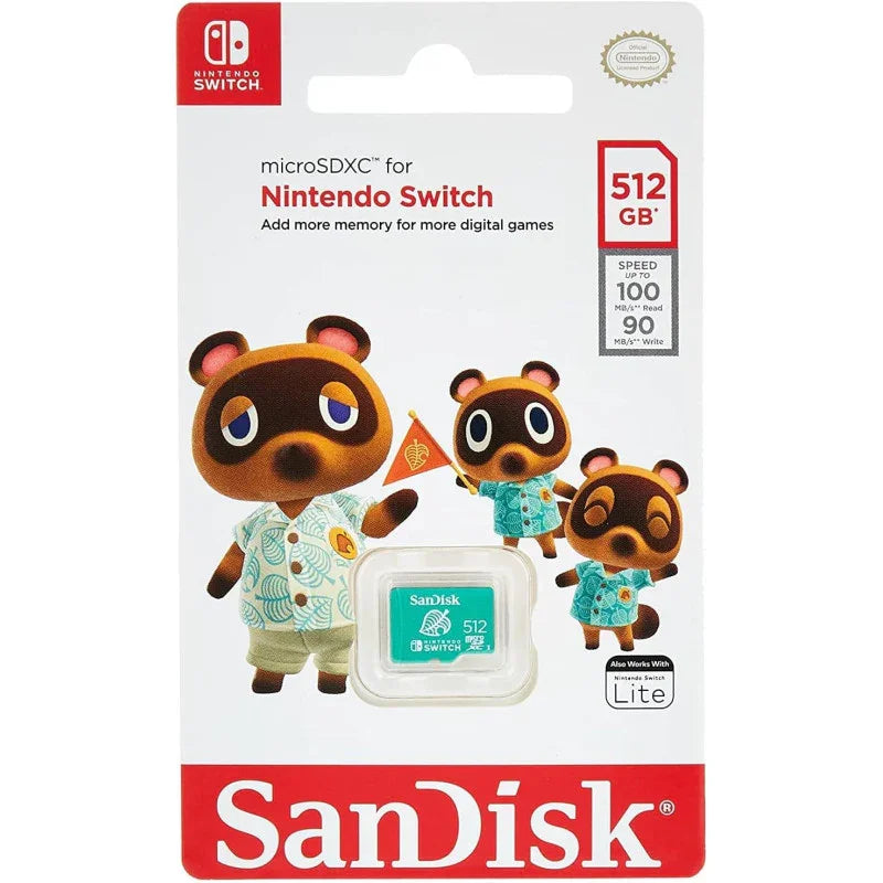 SanDisk 512GB microSDXC UHS-I card for Nintendo Switch 512GB, 100MB/s read; 90MB/s write - SDSQXAO-512G-GN3ZN - eBuy UAE